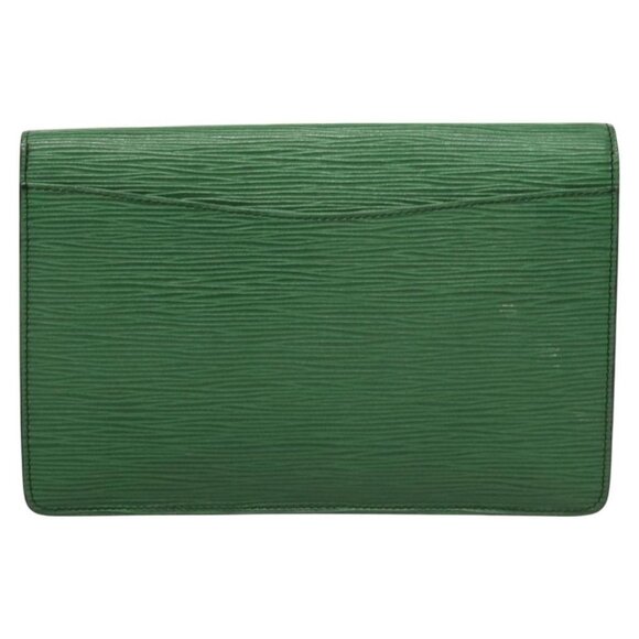LOUIS VUITTON Epi Montaigne 23 Clutch Bag Green - Picture 9 of 16